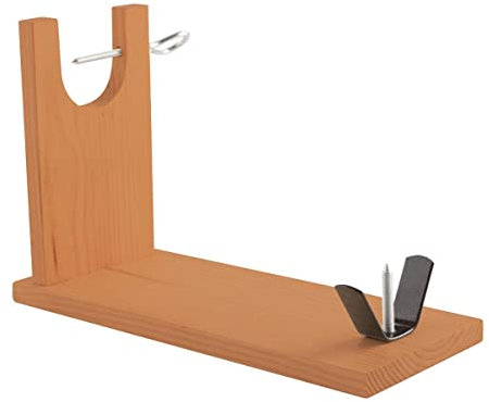 Quid Holder Metal Hoop with Wooden Stand, Crank for Fixing ham, Wood, Multicoloured, 44,5x18 cm-altura 33 cm