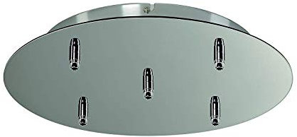 SLV Ceiling Rosette FITU 5 Rosette Round incl. Strain reliefs/Chrome