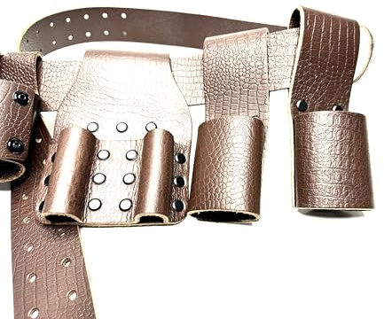 BBI LIMITED Scaffold Leather Tool Set Belt with Ratchet Podger Spanner Hammer Tape Level Holder (Brown, 30 - 48 inches)