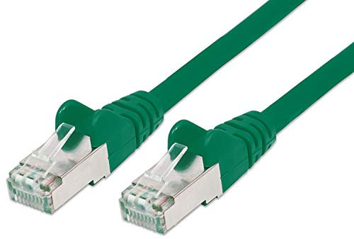PremiumCord Câble Patch, CAT6a, 10Gbit/s, S/FTP, PIMF, Ethernet, LAN, Rapide, Flexible et Durable, RJ45, AWG 26/7, Câble en Cuivre 100% CU, Vert, 1,5m