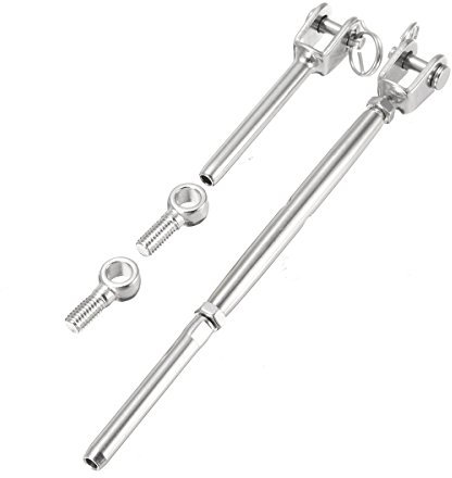 Tutoy Steel Wire Rope Balustrade Kit Jaw Swage Fork Eye Bolt Terminal Turnbuckle Saddle