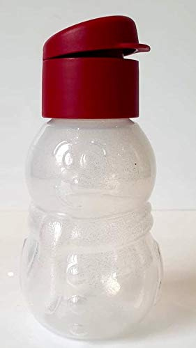 Tupper TUPPERWARE to Go Ecoeasy Eco 350ml 350 ml klar Glitzer rot Kinder Schneemann Drache Trinkflasche Ökoflasche EcoEasy Sportfreund Kind Kleinkind Baby Schule Sport