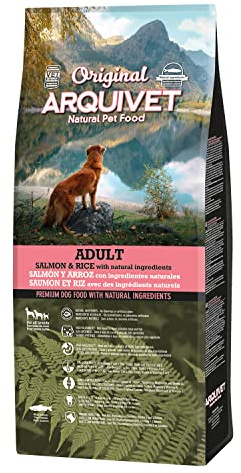 ARQUIVET Original - Adult - Salmone e riso - Crocchette per cani di Salmone e riso - 12 kg - alimento secco per cani - tutte le razze - ingredienti naturali