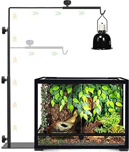 NEPTONION Dômes pour reptiles, réglable de 43,2 à 94,4 cm, pour terrarium, support de lampe en métal, convient à toutes les lampes à dôme de reptile, taille XL