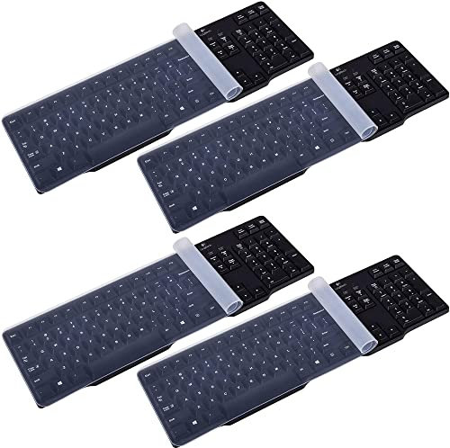 4 Stück transparente Tastaturabdeckung, für Computer, Tastaturschutz, Tastaturschutz, zum Schutz der PC-Tastatur