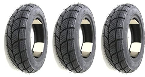 Winterreifen-Set 3x 3.50-10 56L M+S – Reifen passend für Vespa PX 125 150 200, Ape & mehr