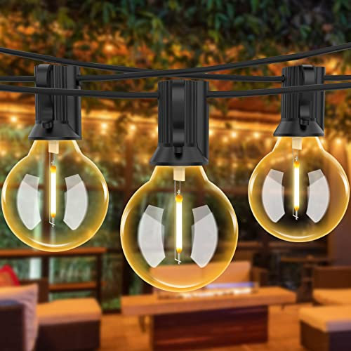 Bomcosy Festoon Light Outdoor 200FT, Garden String Lights with 100+4 LED Bulbs, Weatherproof Indoor/Outdoor Festoon Lights Patio for Garden Backyard Terrace Party Wedding Decorations