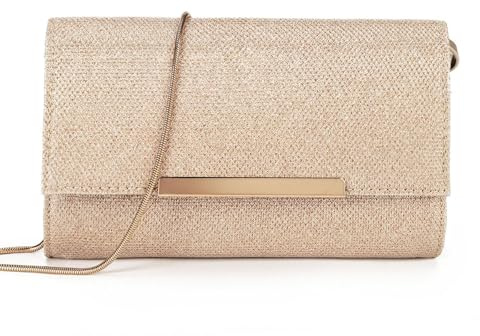 AFKOMST Clutch-Geldbörsen für Frauen, kleine Crossbody-Taschen und Sommer-Stroh-Strandhandtaschen mit Crossbody-Kettenriemen
