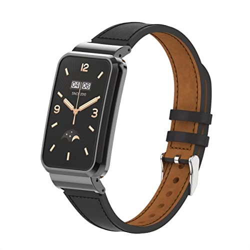 nuosiweilang Armband Kompatibel mit Xiaomi Smart Band 7 Pro Armband Ersatzband Lederarmband Uhrenarmband Zubehör für Mi Band 7pro Smartwatch Männer und Frauen