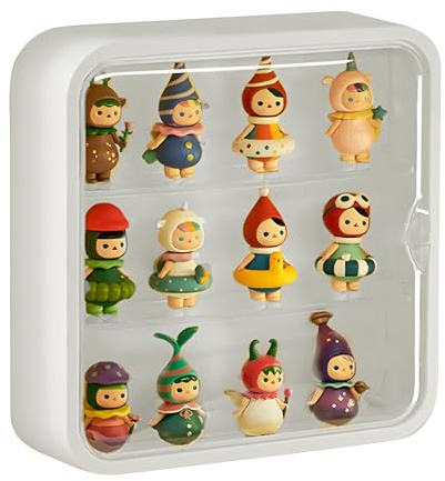 Aleawol Vitrine murale transparente 3 niveaux porte magnétique étagère résistante poussière et humidité pour Pop Mart Blind Box