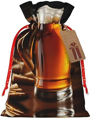 Geschenktüten aus zartem Stoff für Bier, mit Kordelzug, bezaubernde Geschenktüte für Partys