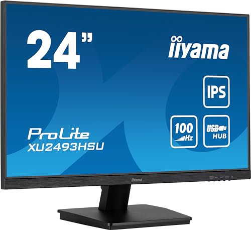 iiyama Prolite XU2493HSU-B6 60,5cm 23,8 IPS LED-Monitor Full-HD 100Hz HDMI DP USB2.0 FreeSync schwarz