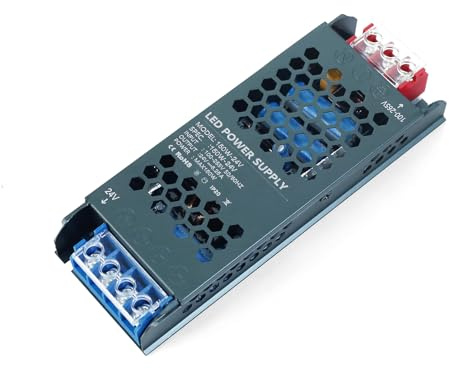 KSIBNW 24V Trafo LED 150W Netzteil Transformator AC 230Volt auf DC 24Volt Treiber Schaltnetzteil Kompakter Extrem Dünner Konstantspannung Niedervolttrafo für LED Lichtstreifen