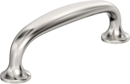 Amerock BP37395PN | Renown 3 inch (76mm) Center-to-Center Polished Nickel Cabinet Pull | Kitchen Cabinet Hardware | Furniture Hardware | Drawer Handle
