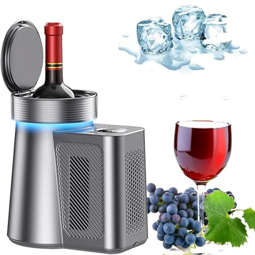 ExoticaBlend Wine Chiller Electric,Wine Cooler Single Bottle Wine Champagne, Portable Iceless Chiller, Temperature control to maintain the best taste,Gift for Wine Lovers