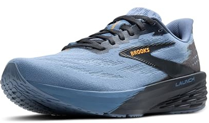Brooks Herren Launch 11 Neutral Running Shoe, Country Blue/Ebony/Orange, 44 EU