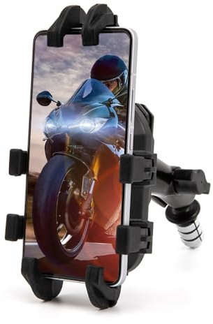 evomosa Motorrad Handyhalterung GPS-Halterung für 4 '' - 7 '' Smartphone Passt auf alle Motorräder mit Löchern 12mm-24mm Für R1 R6 F5 CBR650F VFR1200 Vfr800 GSX-R750 (C)