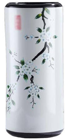 DHNDSDP Keramik-Schirmständer 19,5x44 Zentimeter Handbeschichteter Regenschirmständer Breite Öffnung Blumenvase mit Rutschfestem Boden Bodenstehender Regenschirmständer