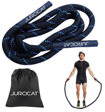 JurciCat Tungt hopprep1.3KG Viktat hopprep för män och kvinnor,Hopprep för vuxna Förbättrar styrka och muskeluppbyggnad