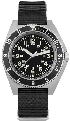watchdives Militär Quarzuhren WD1972, Herrenuhr 40.9 mm Saphirglas Luxus Armbanduhr 20 Bar Taucheruhren für Männer