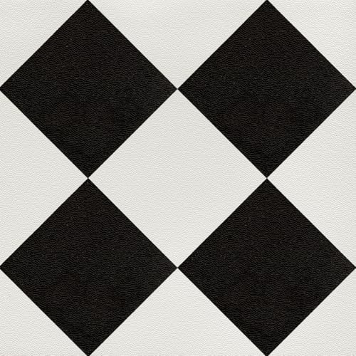 Floor Tiles Self Adhesive Vinyl Flooring, Peel and Stick Floor Tiles for Bathroom Kitchen Living Room, Black and White Waterproof Stick on Tiles 30x30cm 8pcs