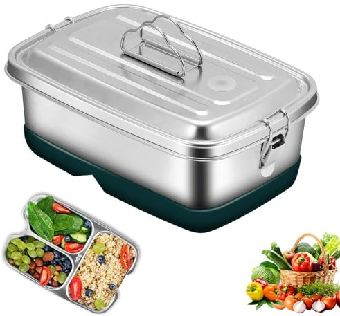 Palmcee Stainless Steel Lunch Box, Leakproof for School