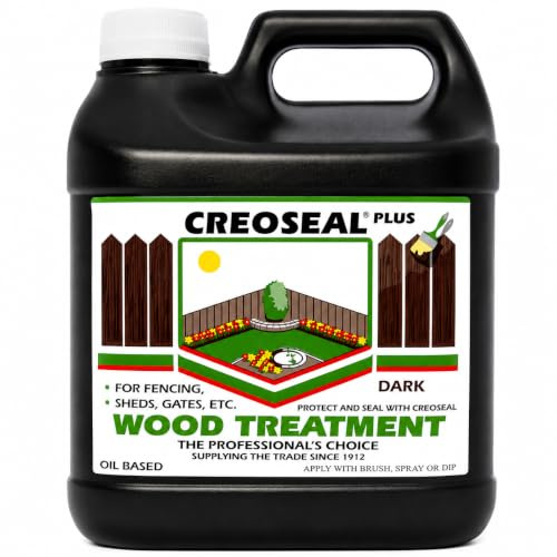 Creocote Creosoak Substitute Dark Brown 4L – Wood Preserver for Fences, Sheds & Outdoor Timber, Long-Lasting Weather Protection, Oil-Based Formula