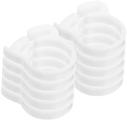 ABOOFAN Hose Clamps Tube Clips with Toothed Structure White Nylon 10pcs Sturdy for Secure Connection and Preventing Leaks Plastic for Outdoor and Industrial Use