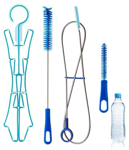 Trinkblasen-Reinigungsset | Multifunktionales Bürsten-Set mit Edelstahlrohr-Reinigungstrockner | Outdoor-Wasserbeutel-Reinigungswerkzeug für Cyc-Touren