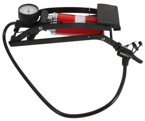 POPETPOP Bomba de Pie y Alta Presión Diseño Antideslizante en Metal para Inflado para Neumáticos de Coche y Bicicleta