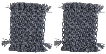 Xanorrg 2 Tovagliette in Cotone all'Uncinetto Tovagliette Resistenti Calore Sottobicchieri Colorati Tappetini Decorativi E Protettivi per Piatti Caldi Sottobicchiere