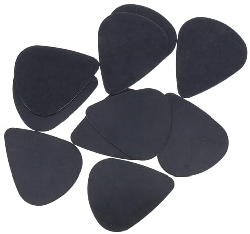 Toyvian Gitarrenplektren für Akustik und Bassgitarre Klarer Klang 10 Schwarze aus Kunststoff 0,5mm Vielseitig Einsetzbar für Studio und Bühnenauftritte