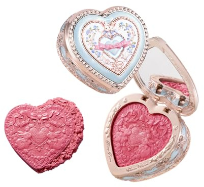 Flower Knows Bunny Garden Embossed Blush,Talc-Free Rose Satin Powder Blush,Highly Pigmented,Buildable&Blendable Formula,Dimensional Cheek Color for a Deep,Luminous Finish,Gift-Worthy(S02 Berry Bunny)