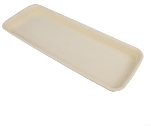 Sottovaso rettangolare per piante in resina, per interni ed esterni, fondo ispessito, collettore d'acqua beige, marrone, S, M, L, XL (beige, XL)