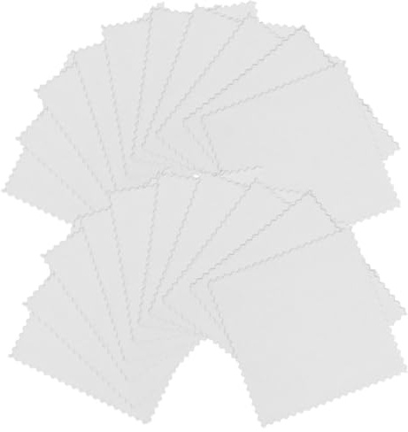 jojofuny Paño de Pulido para Joyas de Gamuza 8x8 Cm 50 Unidades para Limpiar Plata Diseño Versátil y Fácil de Transportar para Uso Diario