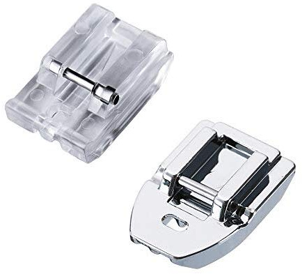La Canilla ® - Nähmaschine W6 Reißverschlussfuß (Nahtverdeckter) Nähfuß 2 Stück Zübehor Set | Singer Nähmaschine, AEG, Privileg, Carina, Silvercrest