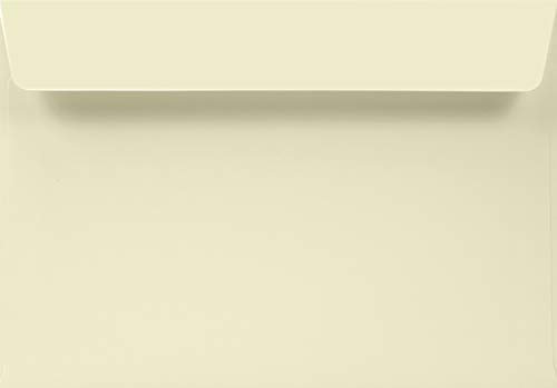 Netuno 50 Kartenumschläge Creme DIN C5 16,2x22,9 cm festlich und hochwertig | 120g Lessebo Smooth Ivory · Elfenbein Papier · elegante cremefarbene Kuverts für Hochzeit, Einladungen & Grußkarten