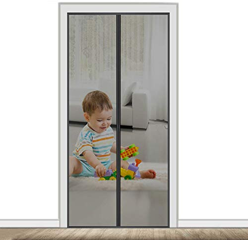AMCER Zanzariera Magnetica, Zanzariera Magnetica per Porte Chiusura Automatica Adsorbimento Magnetico, conveniente per Bambini e Animali Domestici for Corridoi/Porte/Patio