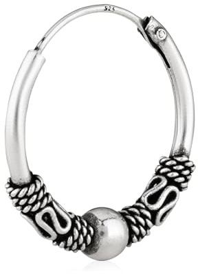 NKlaus CREOLE creolen keltisch für Damen, 925 Silber; 925er Silber, 1 Stück | Gothic; Außendurchmesser: 18mm; 18mm; keltische creolen