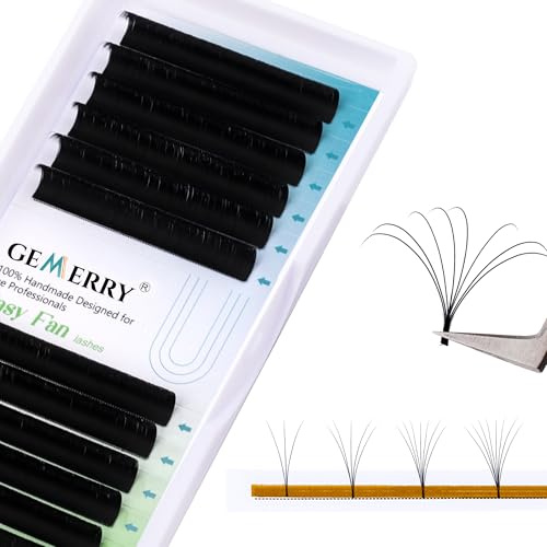 GEMERRY Wimpern Volumentechnik Easy Fan Lashes 0,05 D curl 12mm | 3D 5D 8D 10D Selbstfächernd Volumen für Wimpernverlängerung Lash Extensions (0.05-d curl-12mm)