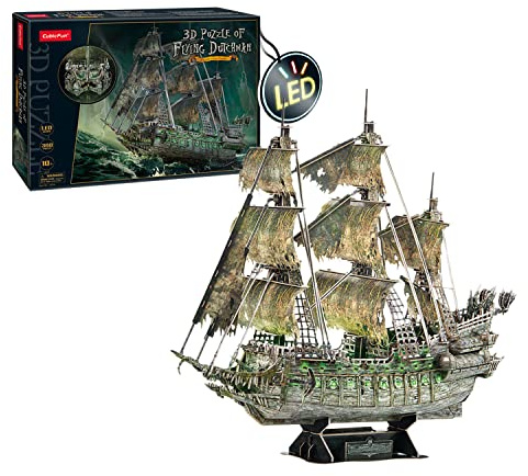 3D pussel vandrande holländsk piratskepp - modellbyggnad för vuxna och barn | 3D pusselmodell båt | modellbygge för montering | 360 stycken | 240 min montering