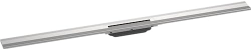 hansgrohe Fertigset Duschrinne RainDrain Flex, Abflussrinne 1200mm, Bodenablauf Dusche kürzbar zur Wandmontage, Edelstahl gebürstet