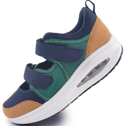 Womens Trainers Breathable Nurse Work Shoes Non-Slip Adjustable Comfortable Walking Running Casual Nursing Orthotic Lightweight Shoes Arthritis, Diabetes, Plantar Fasciitis Black UK-5