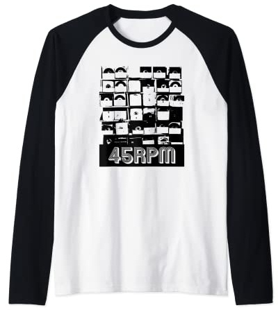 Caisse à disques vinyles 45 tours/min Manche Raglan