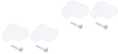 OSALADI Sets Cartoon Handle Knobs for Boys and Girls Anti-Bumping White Rubber Pull Handles Boys and Girls Pcs