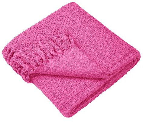 Drift Home Plaid écologique rose 130x180 cm