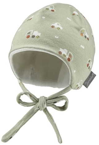 Sterntaler Beanie aus Sweat Bedruckt mit Dinosauriern Jungen - Baby und Kinder Mütze aus Sweat-Stoff