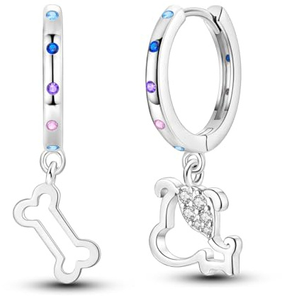 Pendientes de aro de plata de ley 925 para mujer, hipoalergénicos, a la moda, delicados y coloridos circonitas cúbicas, conjunto de joyería pequeña