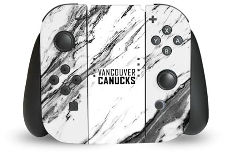 Head Case Designs Offizielle NHL Marmor Vancouver Canucks Vinyl Haut Gaming Aufkleber Abziehbild Abdeckung kompatibel mit Nintendo Switch Joy-Con Controller