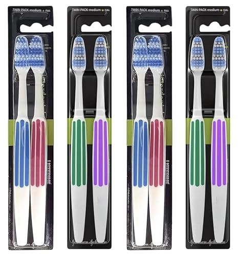 HadcoReach Interdentalzahnbürste Medium für den gesamten Kopf, 4 x Doppelpackungen (Medium) Ein Hadco Bundle